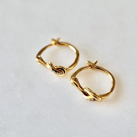 Little knot huggie earrings