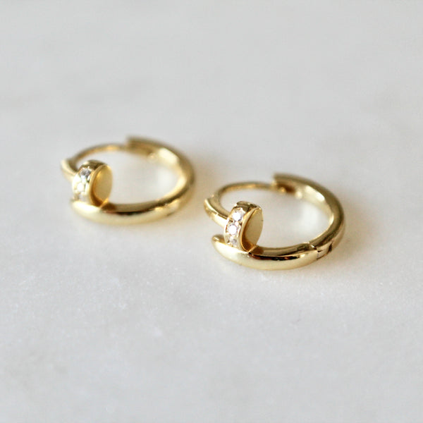 Nail huggie earrings