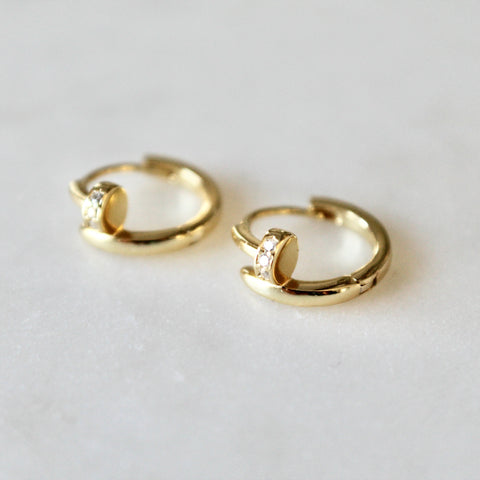 Nail huggie earrings