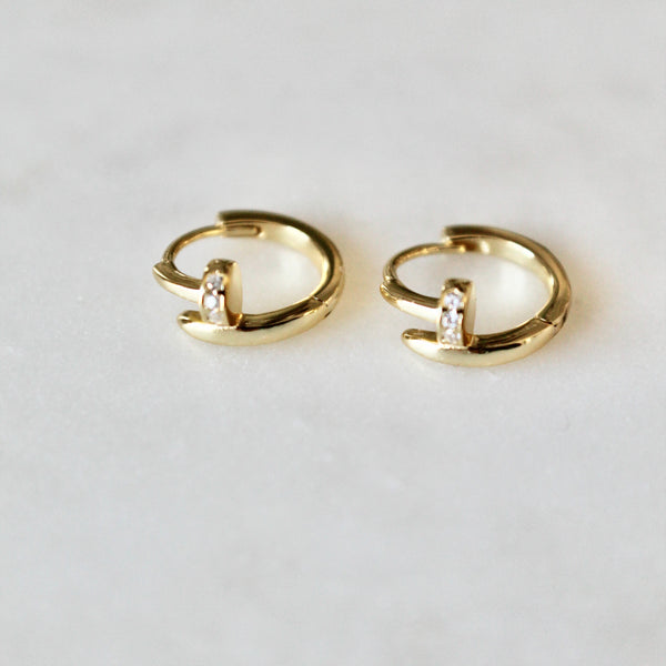Nail huggie earrings
