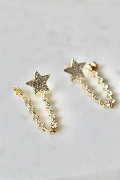 Star chain earrings - Lily Lough 