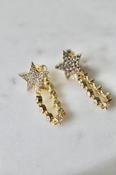 Star chain earrings - Lily Lough 