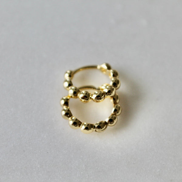 Tiny ball huggie earrings