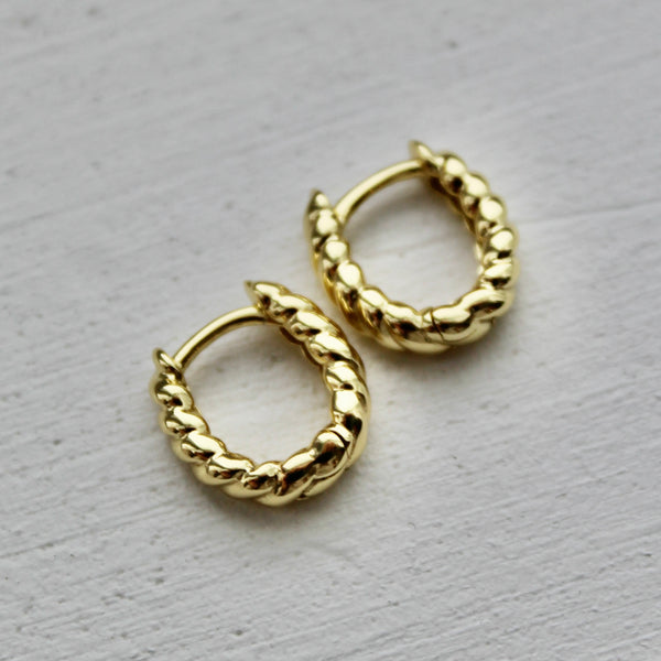 Alicia huggie earrings