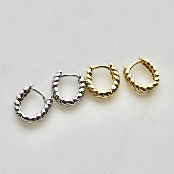 Alicia huggie earrings