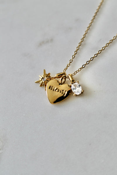 Mama heart necklace
