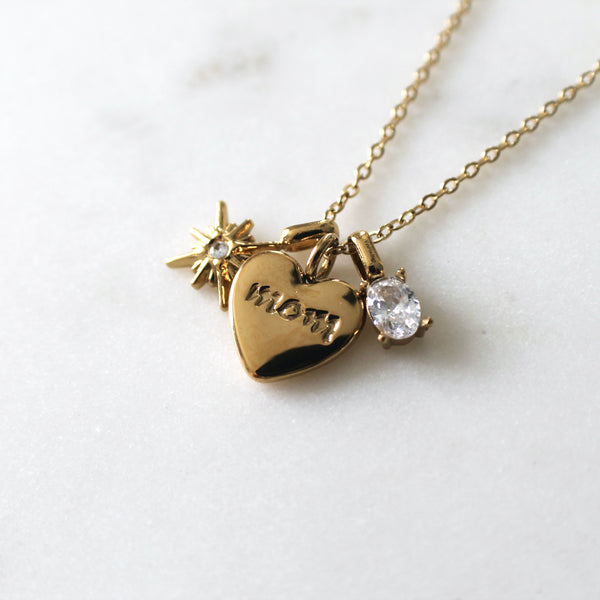 Mama heart necklace