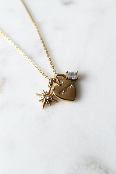 Mama heart necklace