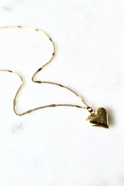 Heart pendant gold necklace