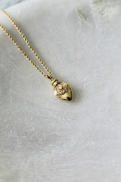 Gold kettle pendant necklace - Lily Lough 