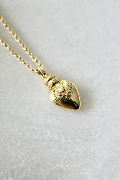 Gold kettle pendant necklace - Lily Lough 