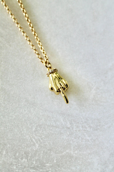 Middle finger necklace - Lily Lough 