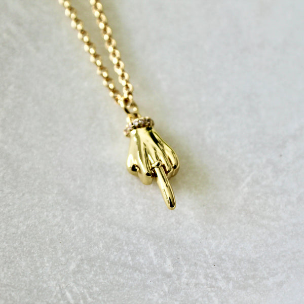 Middle finger necklace - Lily Lough 
