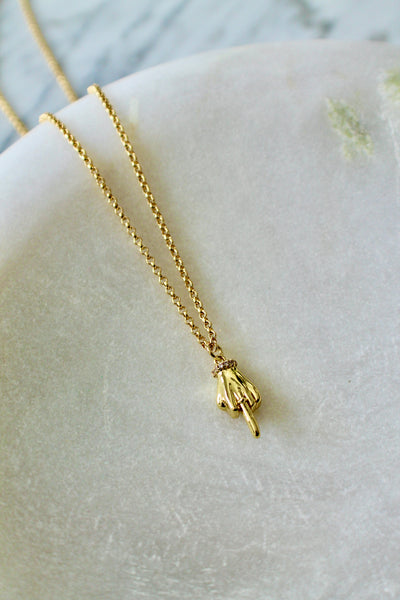 Middle finger necklace - Lily Lough 