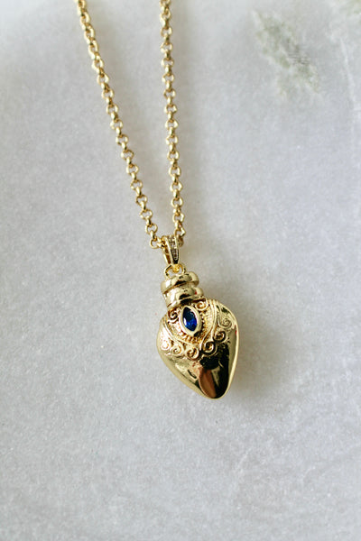 Gold kettle pendant necklace - Lily Lough 