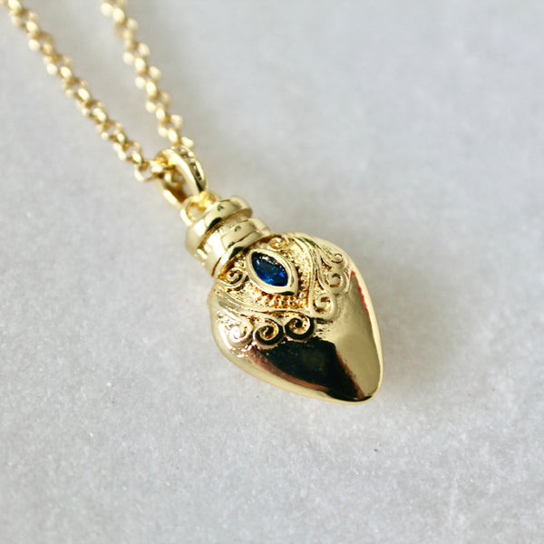 Gold kettle pendant necklace - Lily Lough 