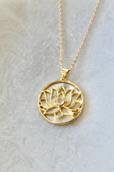 Lotus pendant necklace - Lily Lough 