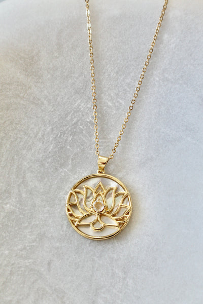 Lotus pendant necklace - Lily Lough 