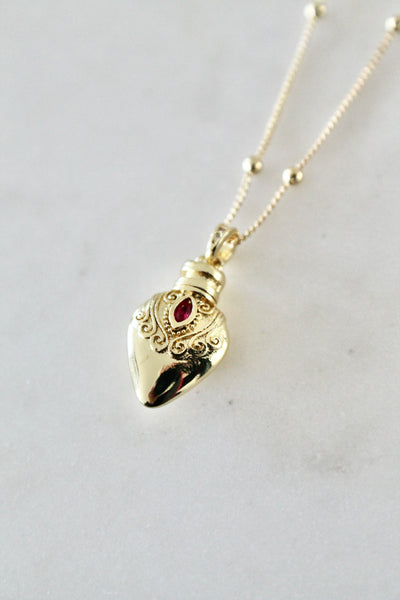 Gold kettle pendant necklace - Lily Lough 