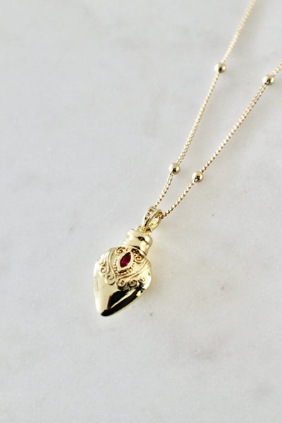 Gold kettle pendant necklace - Lily Lough 