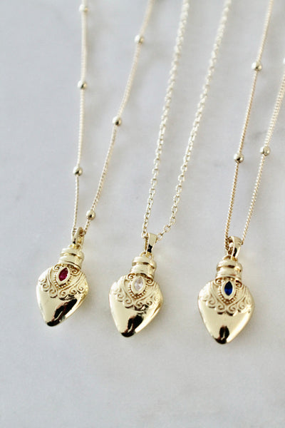 Gold kettle pendant necklace - Lily Lough 