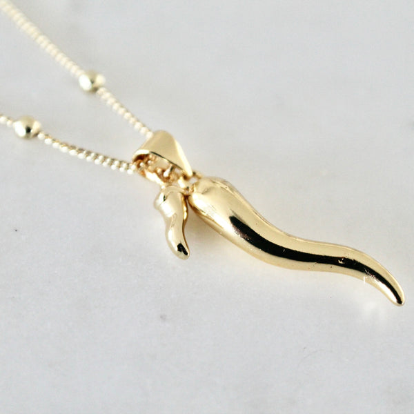 Cornicello double stacked necklace - Lily Lough 