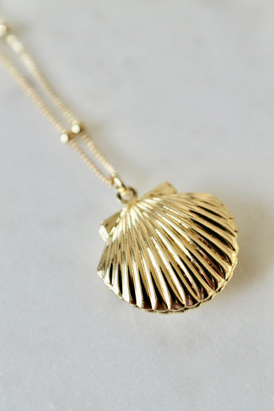 Sea shell locket necklace - Lily Lough 