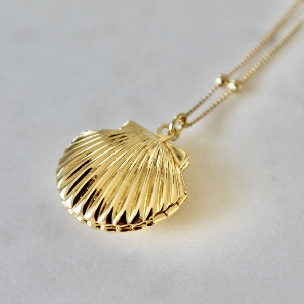 Sea shell locket necklace - Lily Lough 