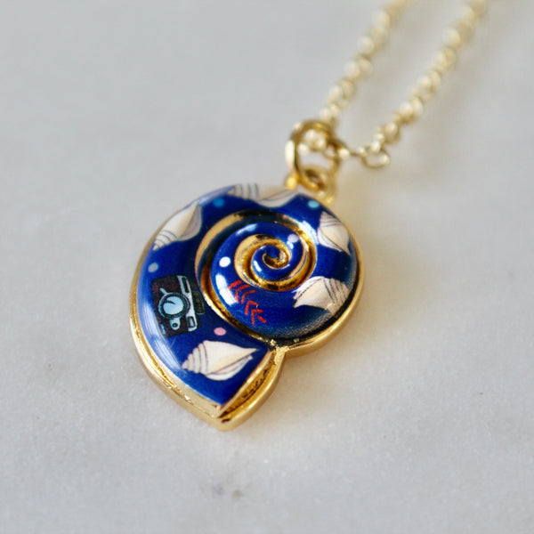 Sea shell enamel necklace - Lily Lough 
