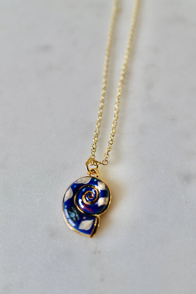 Sea shell enamel necklace - Lily Lough 