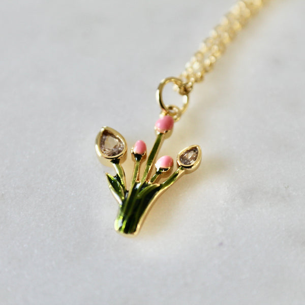 Tulip enamel necklace - Lily Lough 