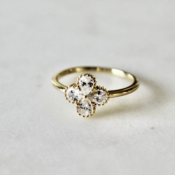Clover CZ ring - Lily Lough 