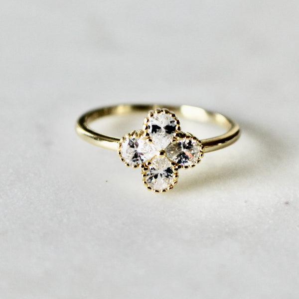 Clover CZ ring - Lily Lough 