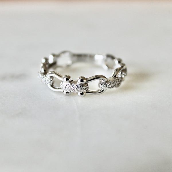 Brenda link silver ring - Lily Lough 