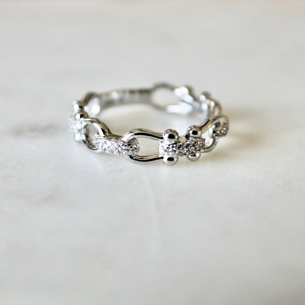 Brenda link silver ring - Lily Lough 