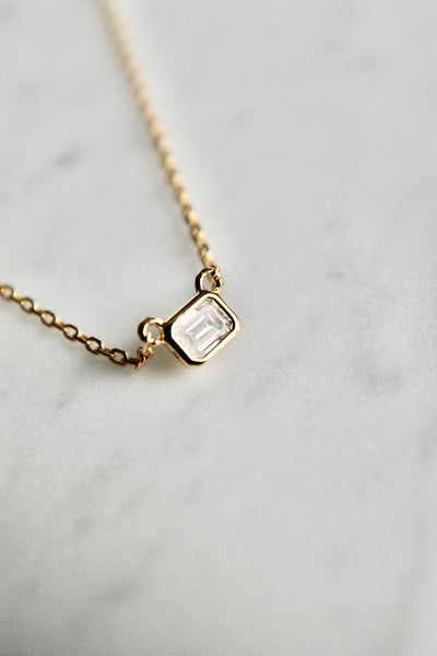 Moissanite stones necklace