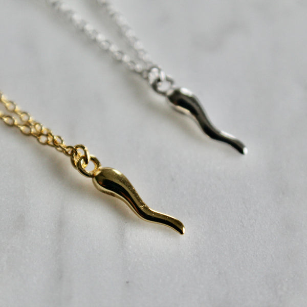 Mini cornicello necklace
