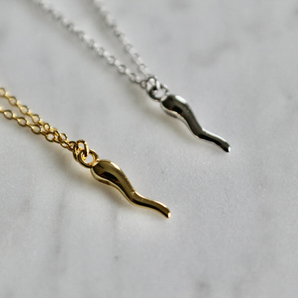 Mini cornicello necklace