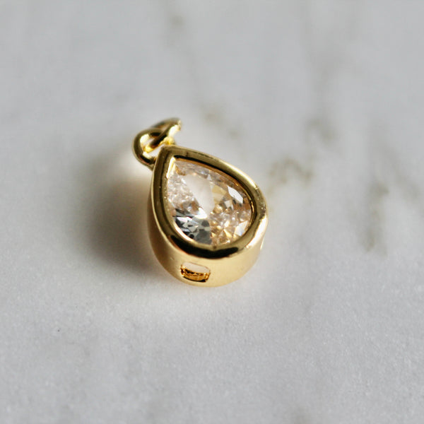 CZ stone charm