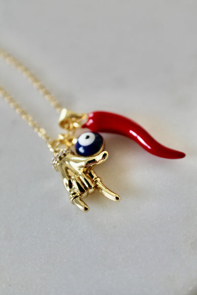 Italian amulet necklace