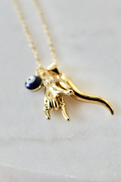 Italian amulet necklace