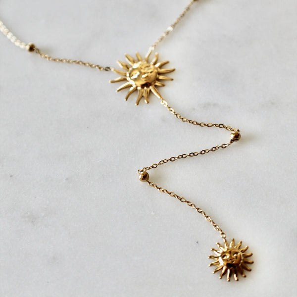 Sun lariat necklace