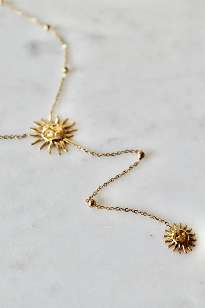 Sun lariat necklace