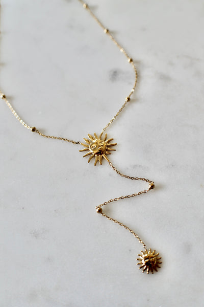 Sun lariat necklace