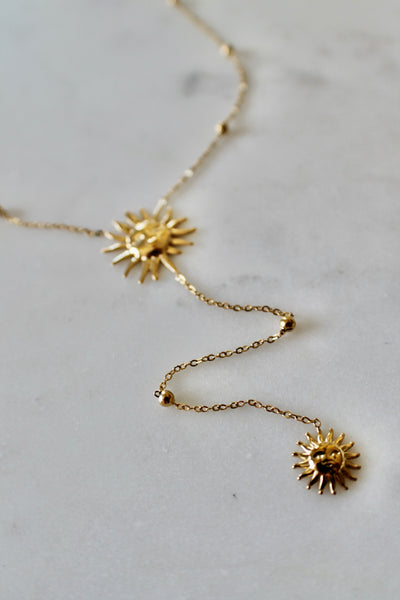 Sun lariat necklace
