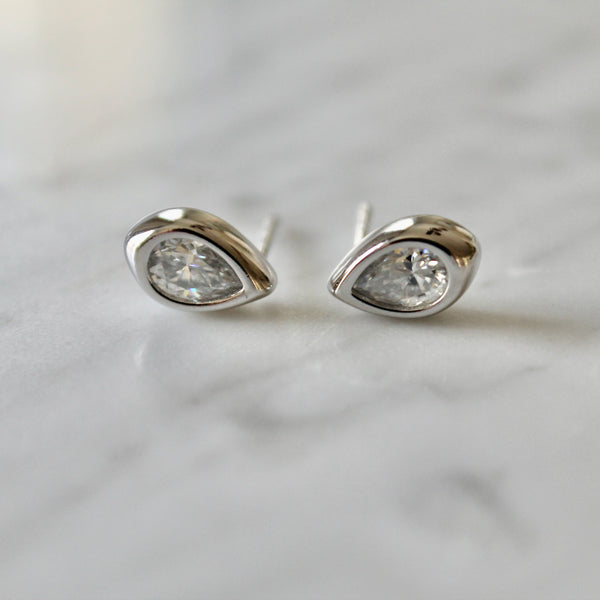 Delina moissanite earrings