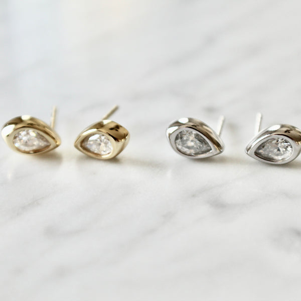 Delina moissanite earrings