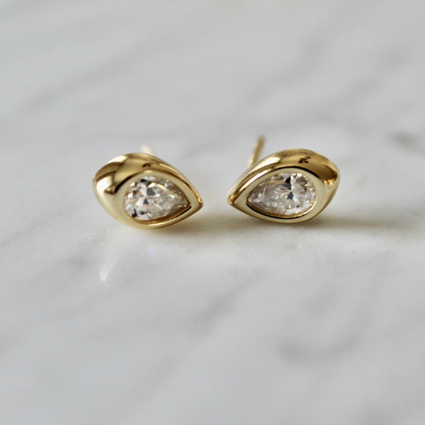 Delina moissanite earrings