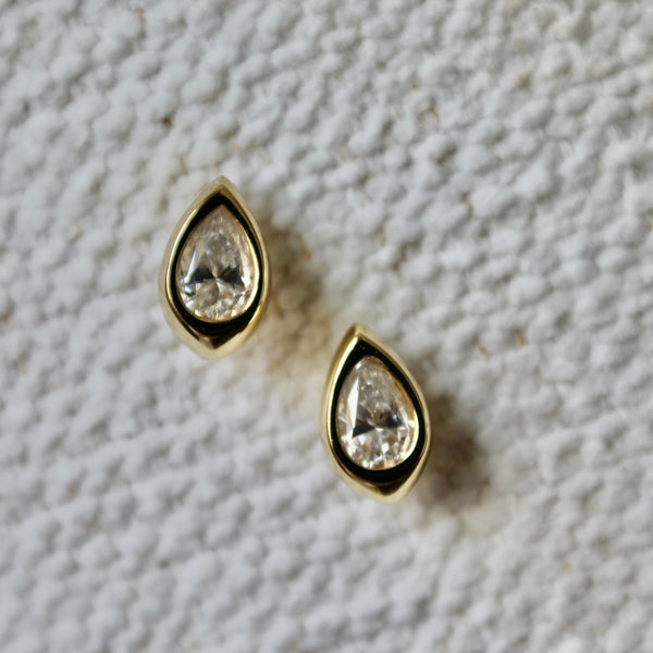 Delina moissanite earrings