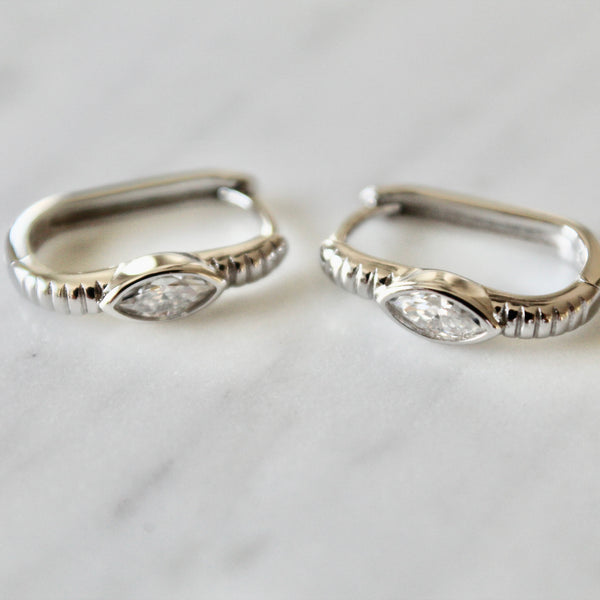 Ava moissanite earrings